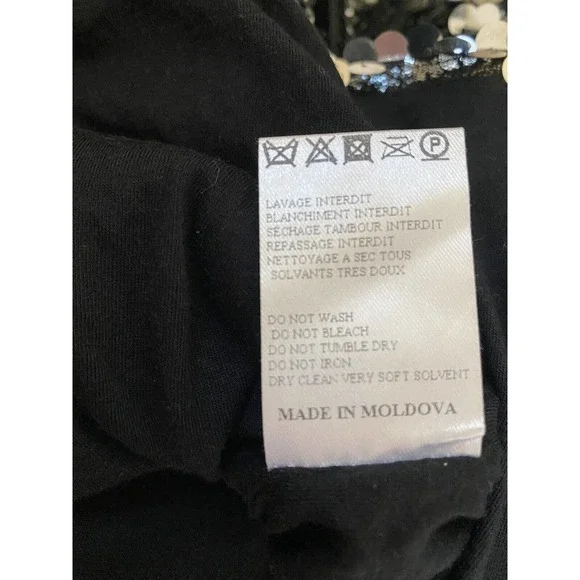 NWT Carven Sequin Dress One Shoulder Silver Metallic Asymmetric Sheath 3… - Picture 14 of 14